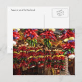 Peppers te koop op Pike Place Market Briefkaart (Voorkant / Achterkant)