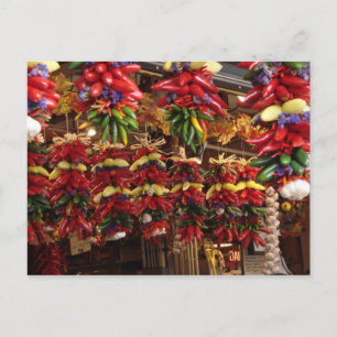 Peppers te koop op Pike Place Market Briefkaart