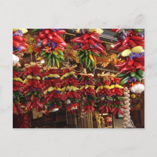 Peppers te koop op Pike Place Market Briefkaart