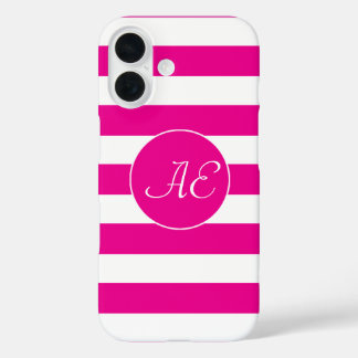 Peppy Pink Cabana Stripes Hoesje-Mate iPhone Case