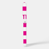 Peppy Pink Cabana Stripes Hoesje-Mate iPhone Case (Achterkant / Links)