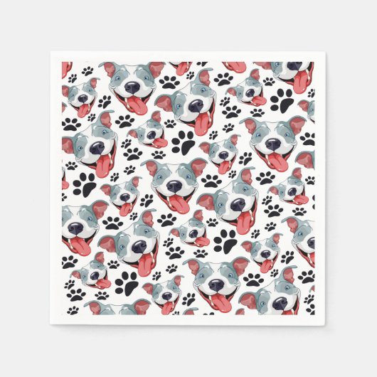 Peppy Pit Bull American Pitbull Pet Puppy Dog Servet (Voorkant)