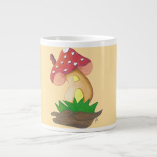 Pequena Casa de Cogumelo Caneca Grote Koffiekop