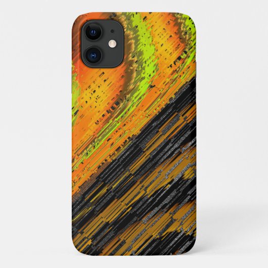 Pequeno mosaico amarelado transversal e deformado Case-Mate iPhone case (Achterkant)