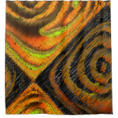 Pequeno mosaico amarelado transversal e deformado douchegordijn (Voorkant)