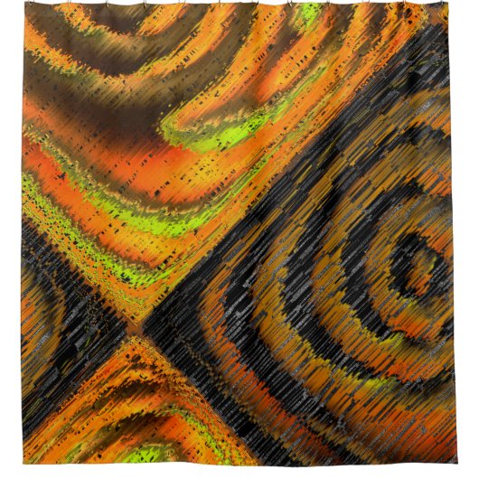 Pequeno mosaico amarelado transversal e deformado douchegordijn (Voorkant)