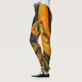 Pequeno mosaico amarelado transversal e deformado leggings (Links)