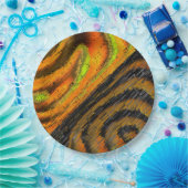 Pequeno mosaico amarelado transversal e deformado papieren bordje (Feest)