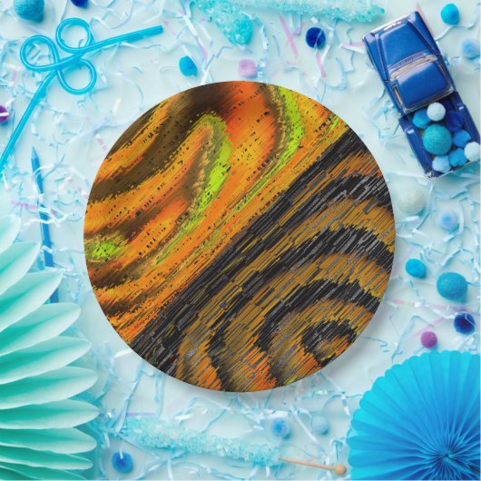 Pequeno mosaico amarelado transversal e deformado papieren bordje (Feest)