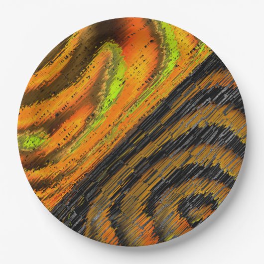 Pequeno mosaico amarelado transversal e deformado papieren bordje (Voorkant)