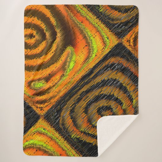 Pequeno mosaico amarelado transversal e deformado sherpa deken (Voorkant)