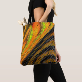 Pequeno mosaico amarelado transversal e deformado tote bag