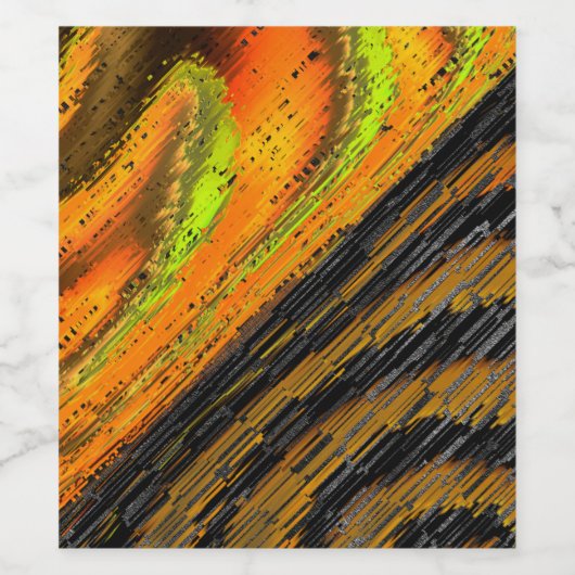 Pequeno mosaico amarelado transversal e deformado wijn etiket (Enkel label)