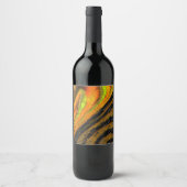 Pequeno mosaico amarelado transversal e deformado wijn etiket (Voorkant)