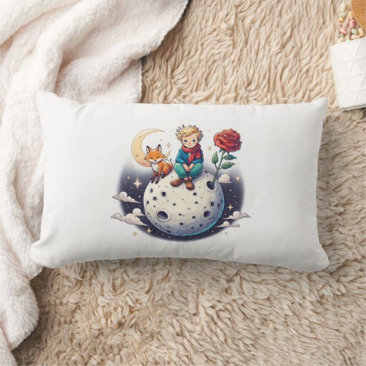 Pequeno Príncipe sentado na lua Kussen (Deken)