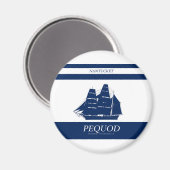 Pequod blauwe streep magneet (Voorkant / Achterkant)