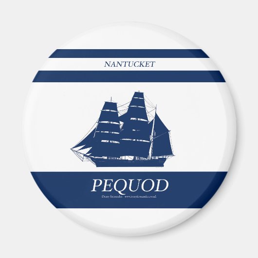 Pequod blauwe streep magneet (Voorkant)