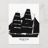 pequod schip zwart ontwerp briefkaart (Voorkant)