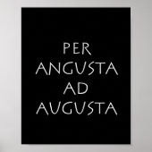 Per angusta en augusta poster (Voorkant)