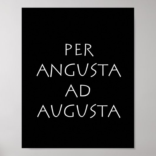 Per angusta en augusta poster (Voorkant)