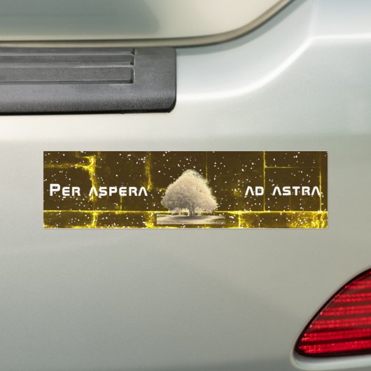 Per aspera ad astra bumpersticker (Op auto)