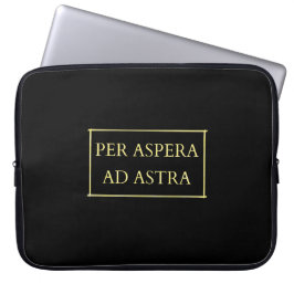 Per aspera ad astra laptop sleeve