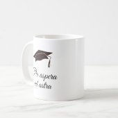 Per aspera ad astra Latijnse Quote Script  Koffiemok (Voorkant links)