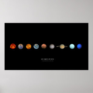 PER ASPERA AD ASTRA - Space Quote van Galileu Poster
