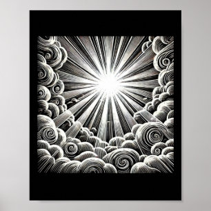 Per Aspera Ad Lux Sticker Poster