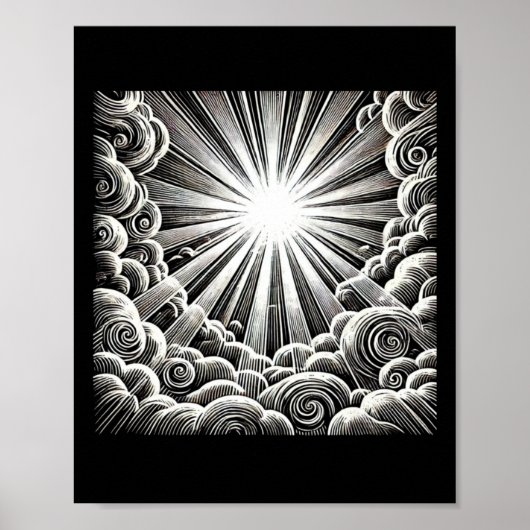 Per Aspera Ad Lux Sticker Poster (Voorkant)