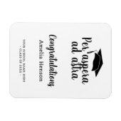 Per aspera en astra Latin Congrat Graduation Cap Magneet (Horizontaal)