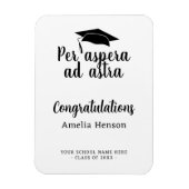 Per aspera en astra Latin Congrat Graduation Cap Magneet (Verticaal)