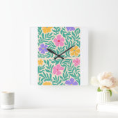  Per clocks  logo flawrs   Vierkante Klok (Huis)