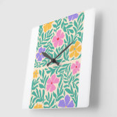  Per clocks  logo flawrs   Vierkante Klok (Hoek)