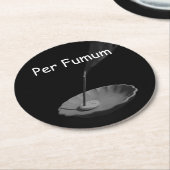Per Fumum (type 1) Ronde Kartonnen Onderzetter (Gebogen)