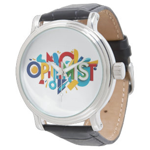 Per horloge optimistisch kleurrijk cadeau, koppel