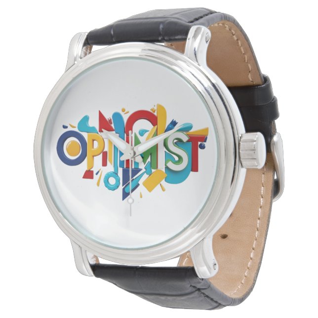 Per horloge optimistisch kleurrijk cadeau, koppel  (Gekanteld)