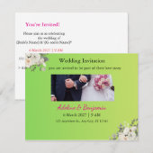 Per Kaart huwelijksuitnodiging (Voorkant / Achterkant)