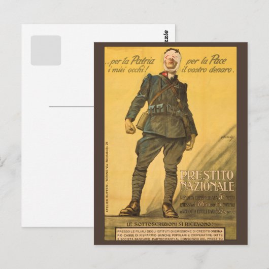 Per la Patria i miei occhi! Per la Pace il vostro Briefkaart (Voorkant / Achterkant)