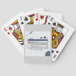 Per Mijn Laatste E-mail Grappige Kantoor Citaat Pokerkaarten