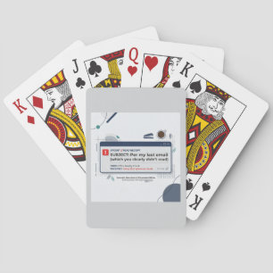 Per Mijn Laatste E-mail Grappige Kantoor Citaat Pokerkaarten