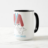 Per Mijn Laatste E-mail Vechtkunst Humor ontwerp. Mok (Voorkant rechts)