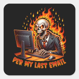 Per mijn laatste e-mail vierkante sticker