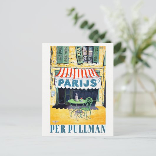 Per Pullman Vintage Poster Briefkaart (Staand voorkant)