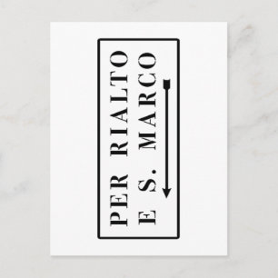 Per Rialto e S. Marco, Venetië, Italiaanse straatn Briefkaart