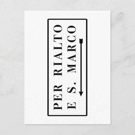 Per Rialto e S. Marco, Venetië, Italiaanse straatn Briefkaart (Voorkant)