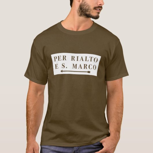 Per Rialto e S. Marco, Venetië, Italiaanse straatn T-shirt (Voorkant)