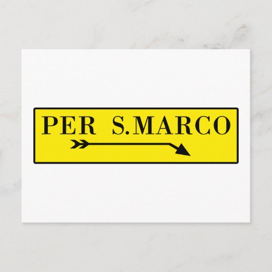 Per San Marco, Venetië, Italiaanse straatnaam Briefkaart (Voorkant)