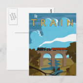 Per trein briefkaart (Voorkant / Achterkant)