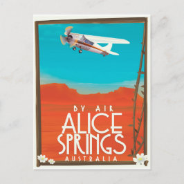 Per vliegtuig - Alice Springs Australië Briefkaart
